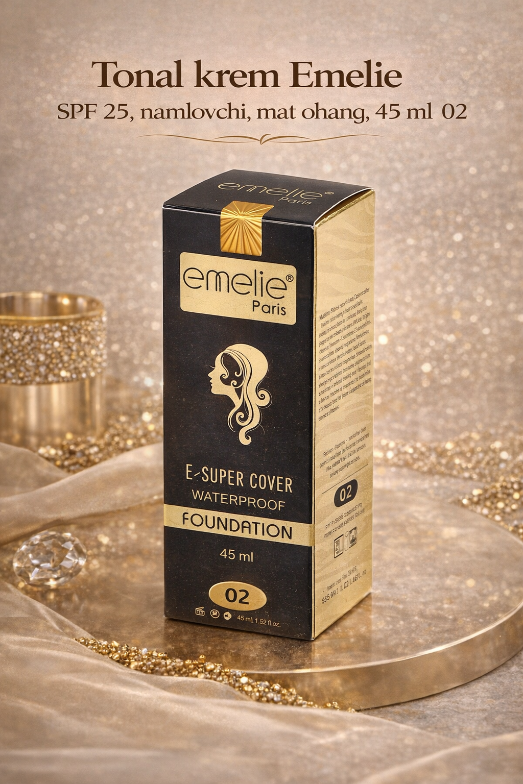 Тональный крем Emelie, SPF 25, увлажняющий, матирующий, 45 мл