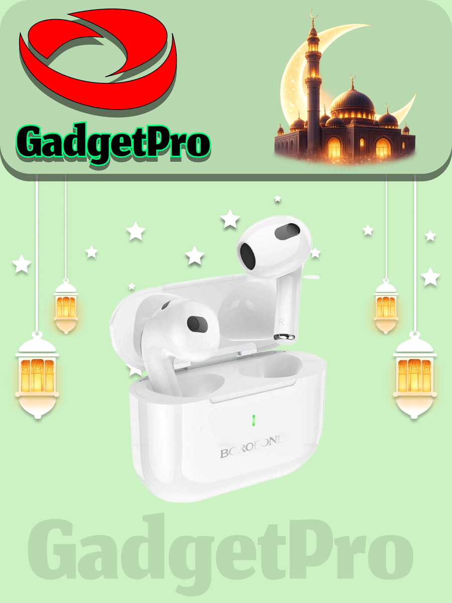 Беспроводные наушники BOROFONE BW58: Bluetooth 5.3, быстрая зарядка, стильный дизайн.