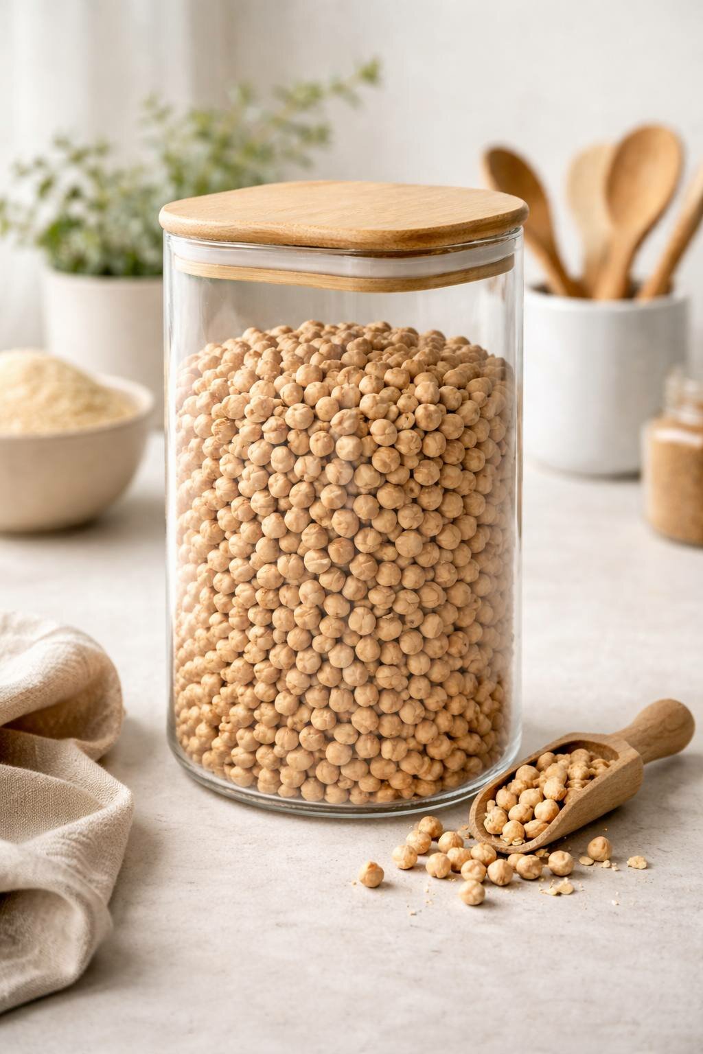 Стеклянная банка с деревянной крышкой, 1,5 л Универсальная стеклянная банка объёмом