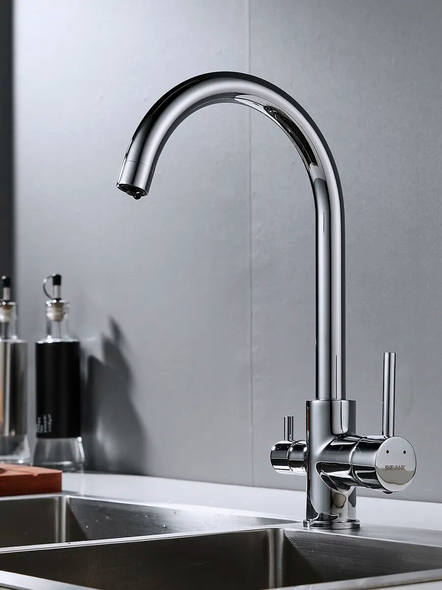 Высокий смеситель для кухни с фильтром для воды Shevanik S128