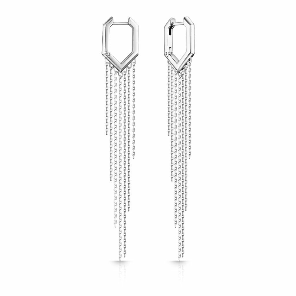 Серьги Бронницкий Ювелир, серебро, 925 проба