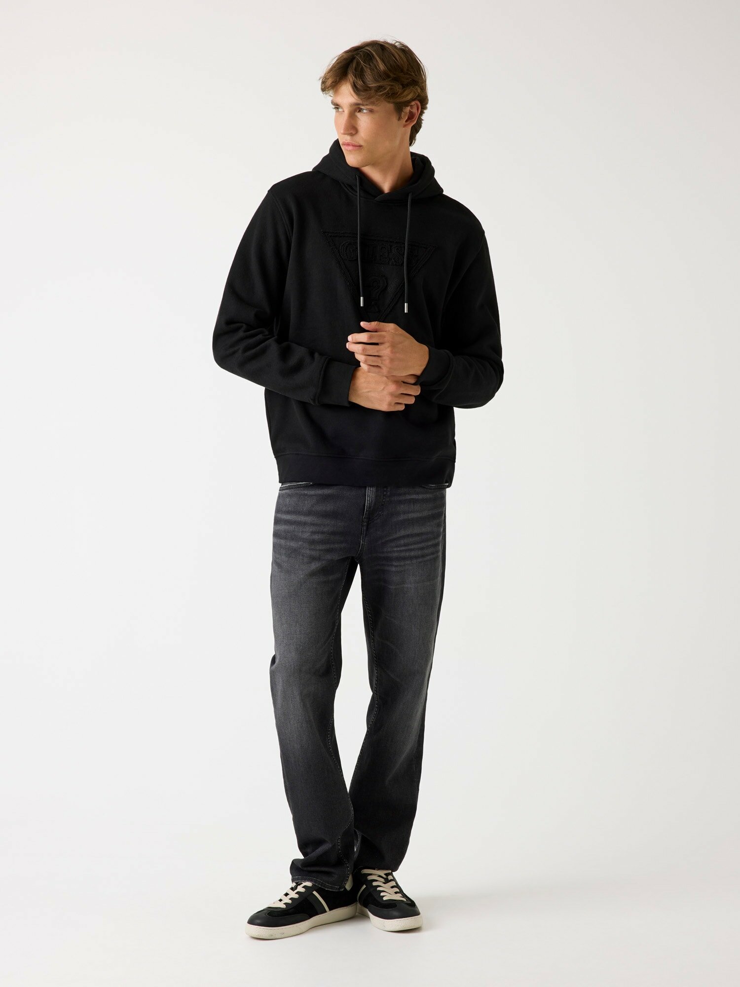 Толстовка GUESS, размер M, , черный — фото 1