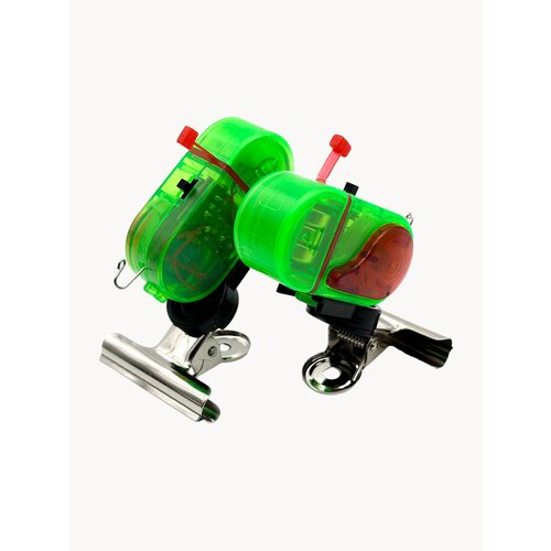 Сигнализатор поклевки, световой и звуковой сигнал, тип крепления зажим, батарейки в комплекте