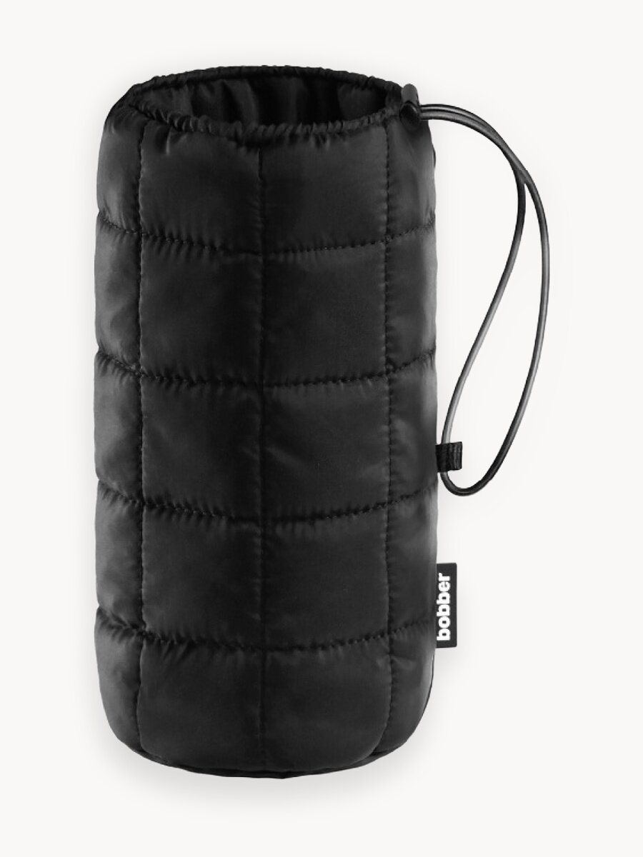Чехол Bobber для термоса Flask 770 мл, чёрный с резинкой для переноски