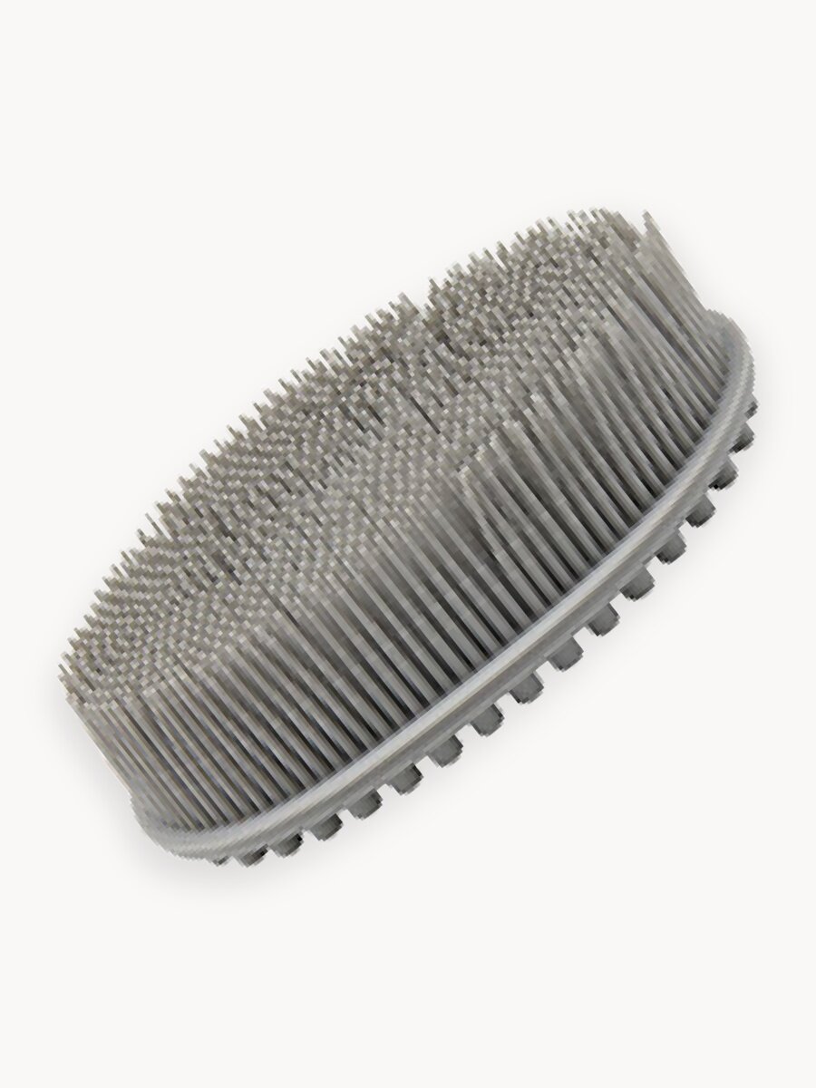 Мочалка щетка DRAKON IRG для тела и душа силиконовая мягкая мочалка, серая губка, двусторонняя мочалка, 12x7 см