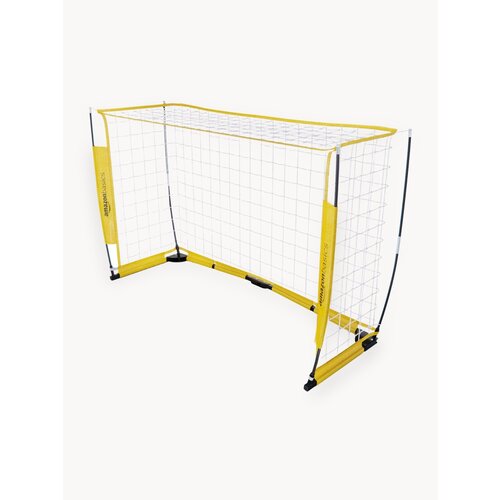 Футбольные ворота для дома и дачи Amazon Basics (180 х 120 см), складные, желтые