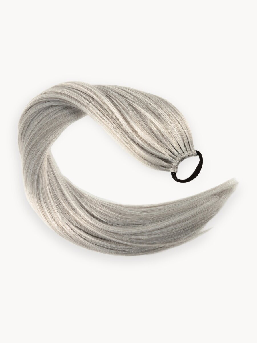 Хвост на резинке женский, 70 см, холодный блонд , искусственные волосы