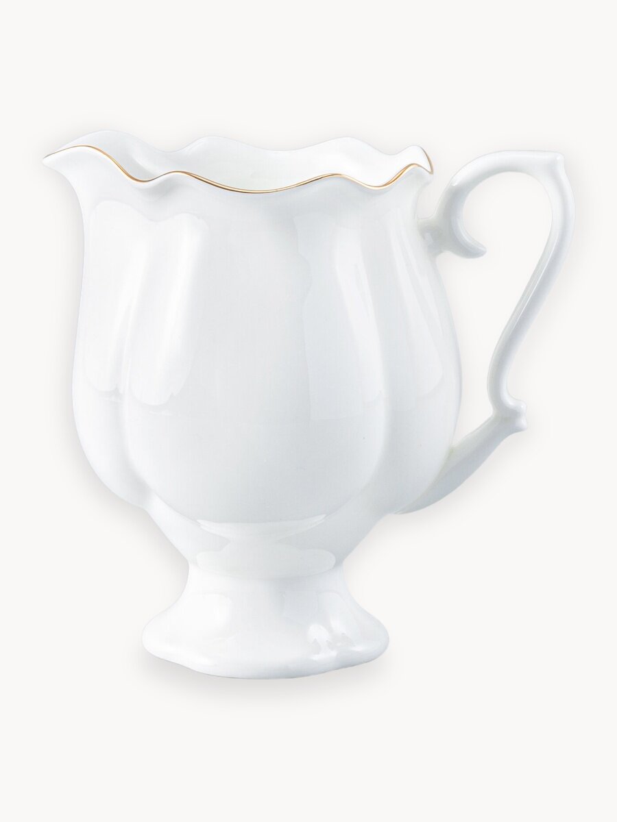 Сливочник Золотая лента, форма Наташа,320 мл, Императорский фарфоровый завод