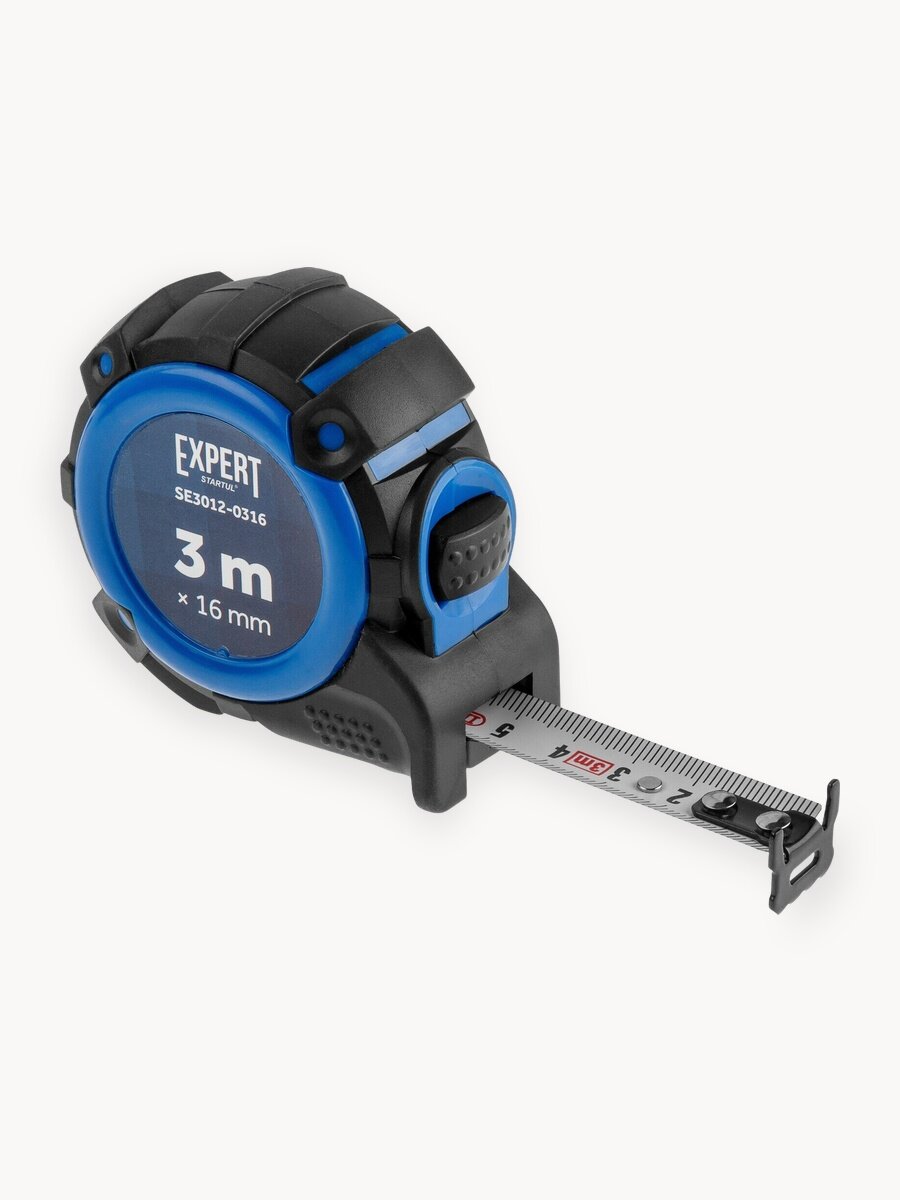 Рулетка строительная 3 м с автостопом EXPERT STARTUL SE3012-0316 ширина 16 мм, двусторонняя шкала