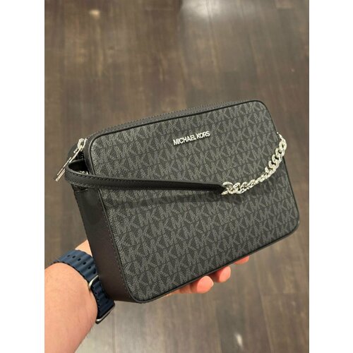 Сумка кросс-боди MICHAEL KORS фактура рельефная зернистая матовая перфорированная черный 20900₽