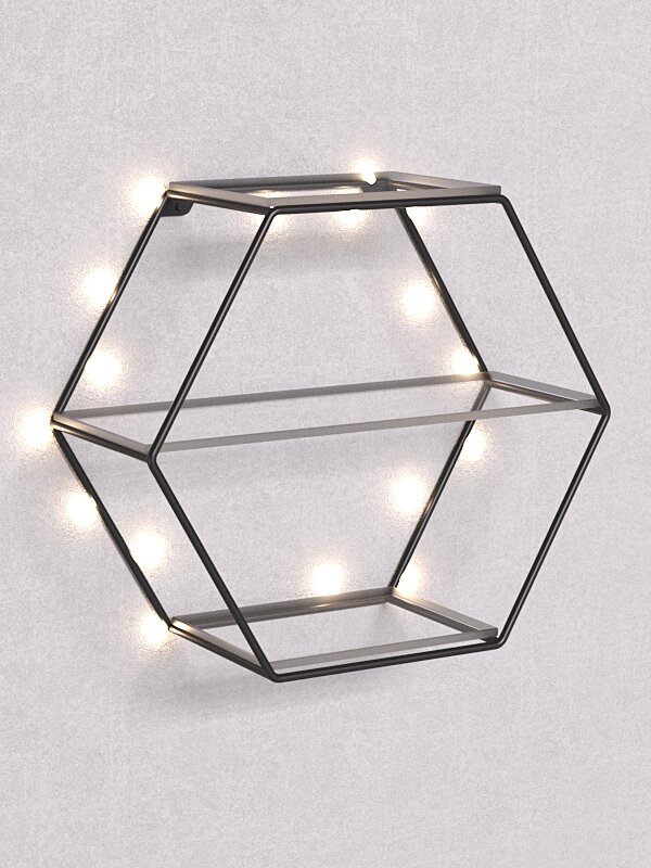 Полка настенная "Стронг" в стиле лофт №5а чёрная. Производитель товара - компания Westcom.