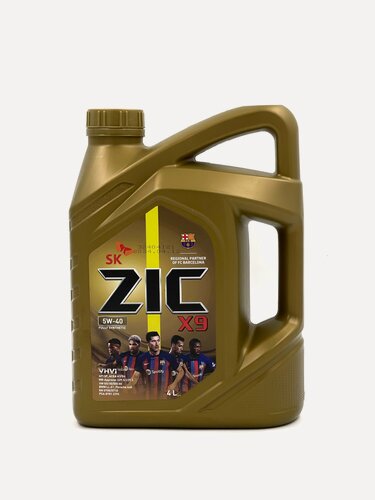 Изображение товара Масло моторное ZIC X9 5W-40, полностью синтетическое, 4 литра