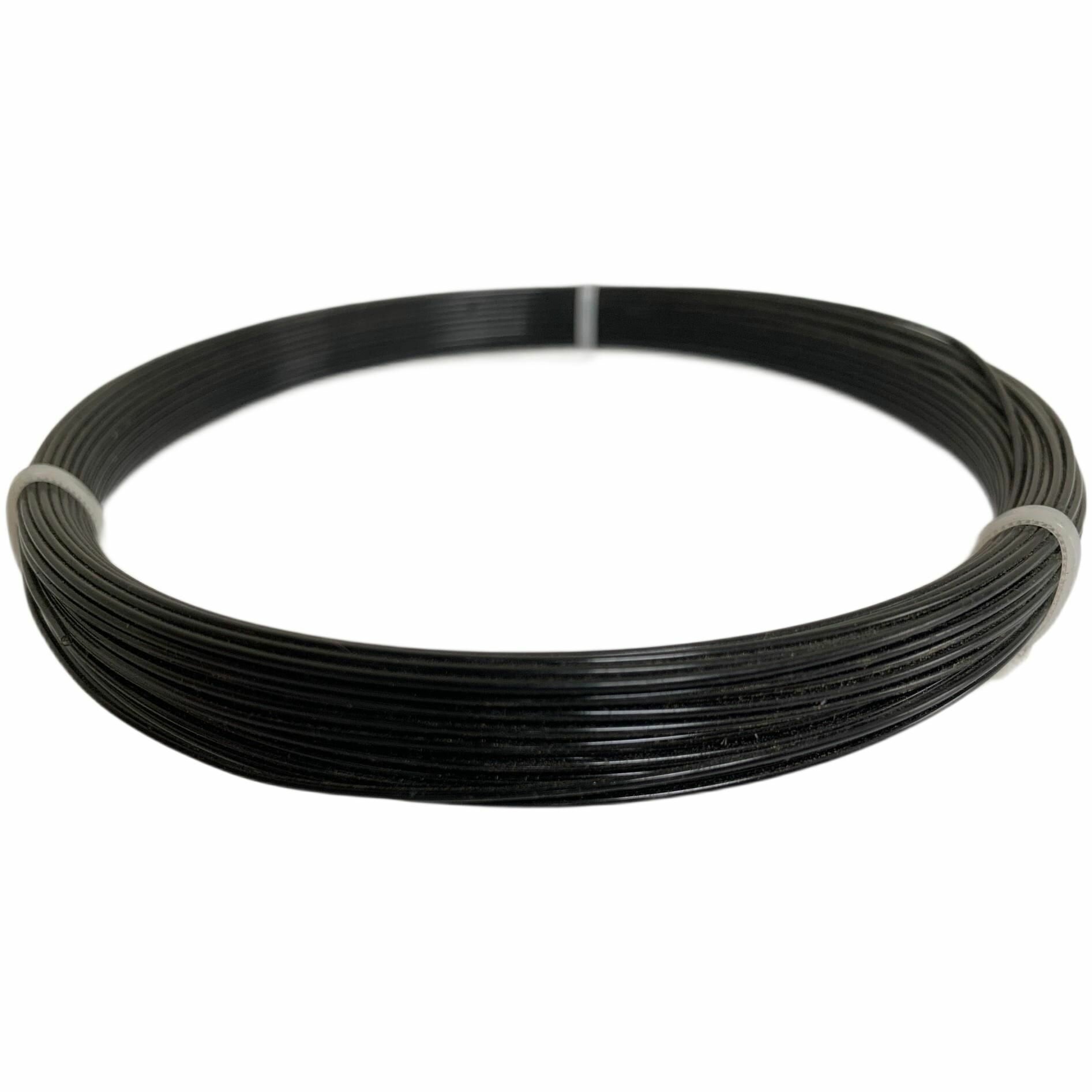 Проволока вязальная, черный цвет, ф1,0 мм 50м/ Проволока для флористики Ф1,0 мм, черный цвет, в мотке 50м/П/мюзле/для рукоделия/для творчества