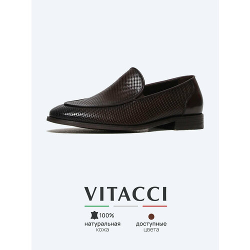 фото Лоферы vitacci, размер 42, коричневый
