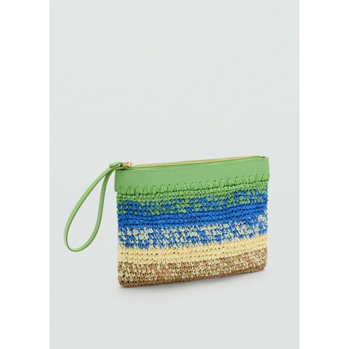 Сумка клатч MANGO фактура плетеная зелёный 1499₽