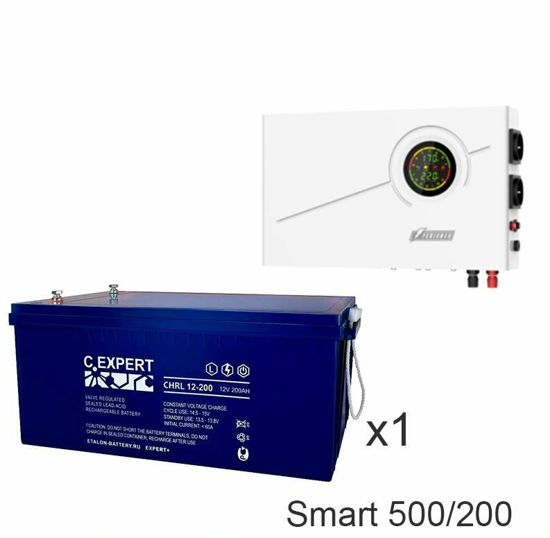 ИБП Powerman Smart 500 INV + ETALON CHRL 12-200 / ИБП для газовго котла отопления