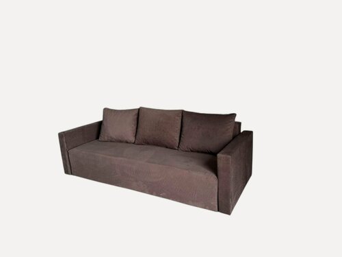 Изображение товара Диван Комфорт, диван-кровать, прямой, раскладкой, еврокнижка, ткань велюр сabrio (темно-коричневый )