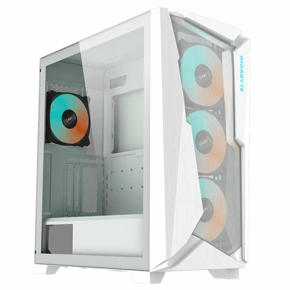Компьютерный корпус Gigabyte C301 Glass TG White GB-C301GW, стильный дизайн