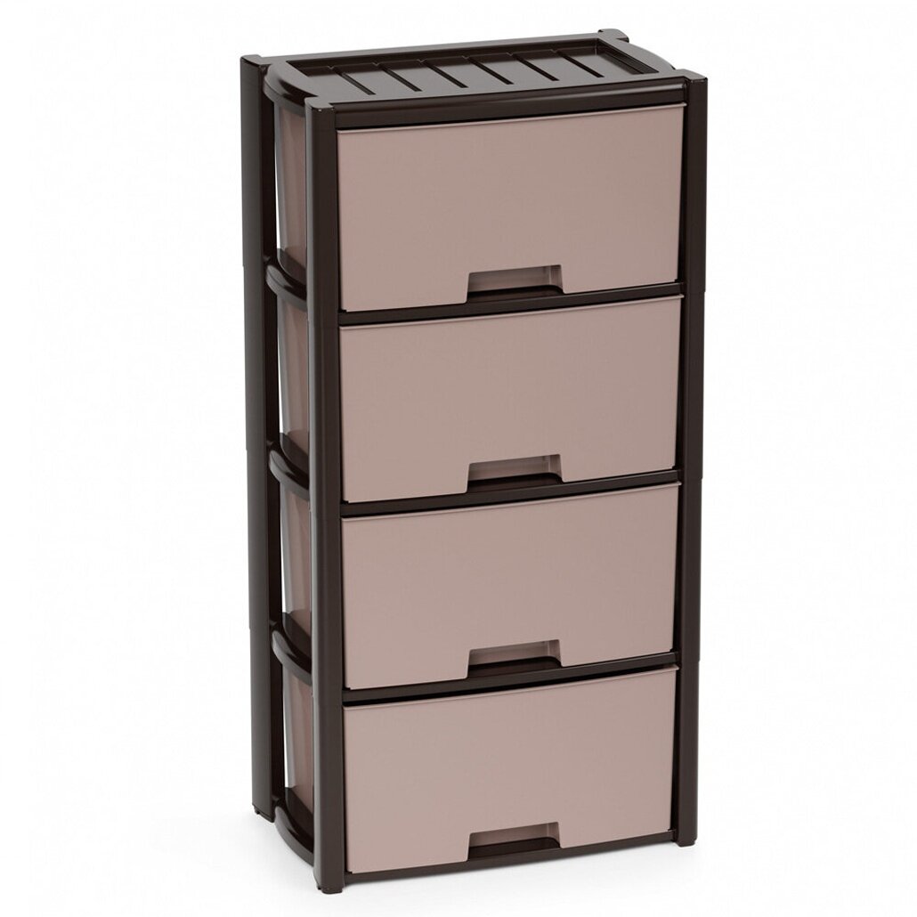 Комод пластиковый 'Колорит', 4 ящика, цвет венге, размер 475хХхХ мм