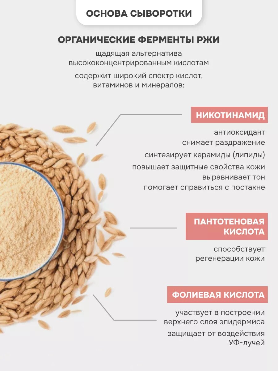 Сыворотка для лица SOS, с ферментами ржи, для проблемной кожи — фото 1