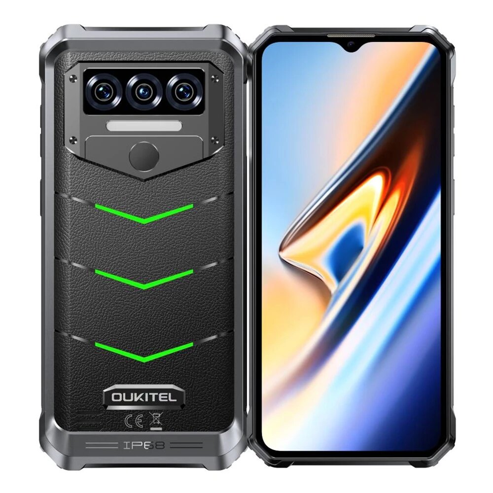 Смартфон OUKITEL WP38 Global, 2 SIM, 6/256GB, камеры 13+5+13 Мп, Android 14, зеленый