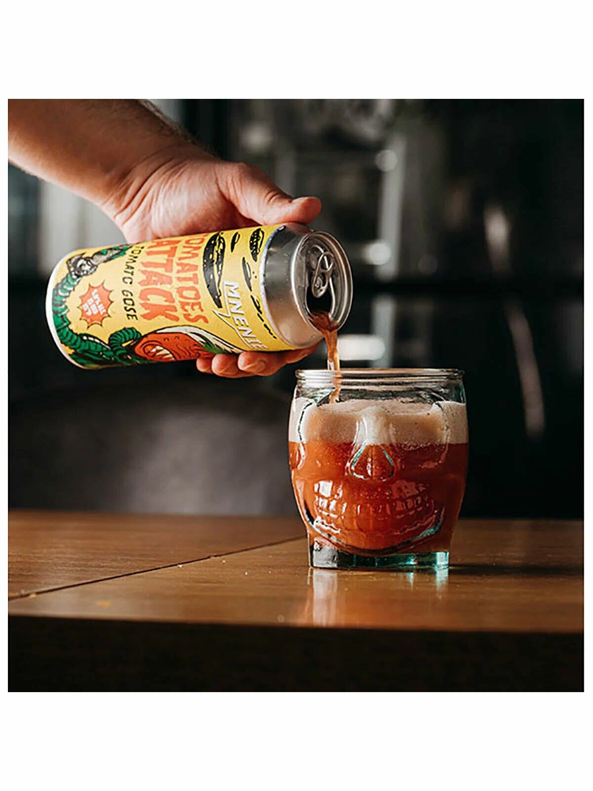 Стакан для коктейлей "Череп"; 400мл; D89, H102мм; синий — фото 1