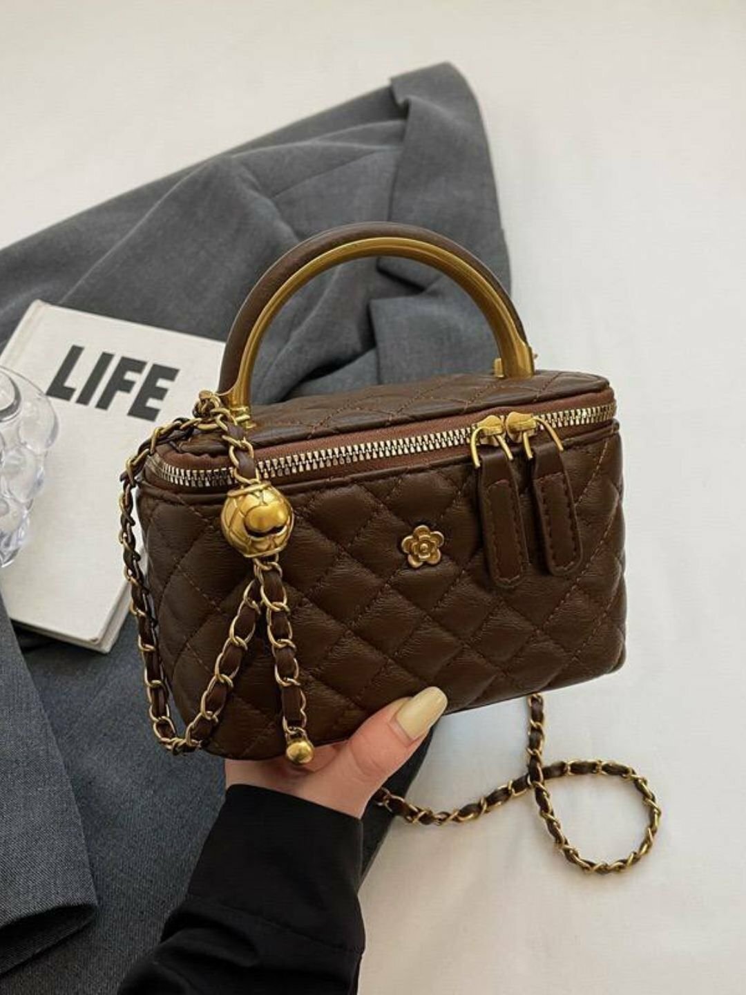 Сумка  Box Classic Flower Chain Bag