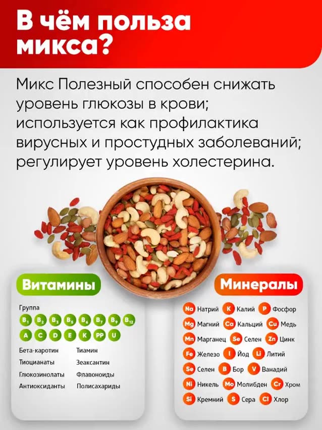 Смесь орехов с семечками "Полезный" 500гр/Смесь Narmak из орехов и тыквенных очищенных семечек — фото 1