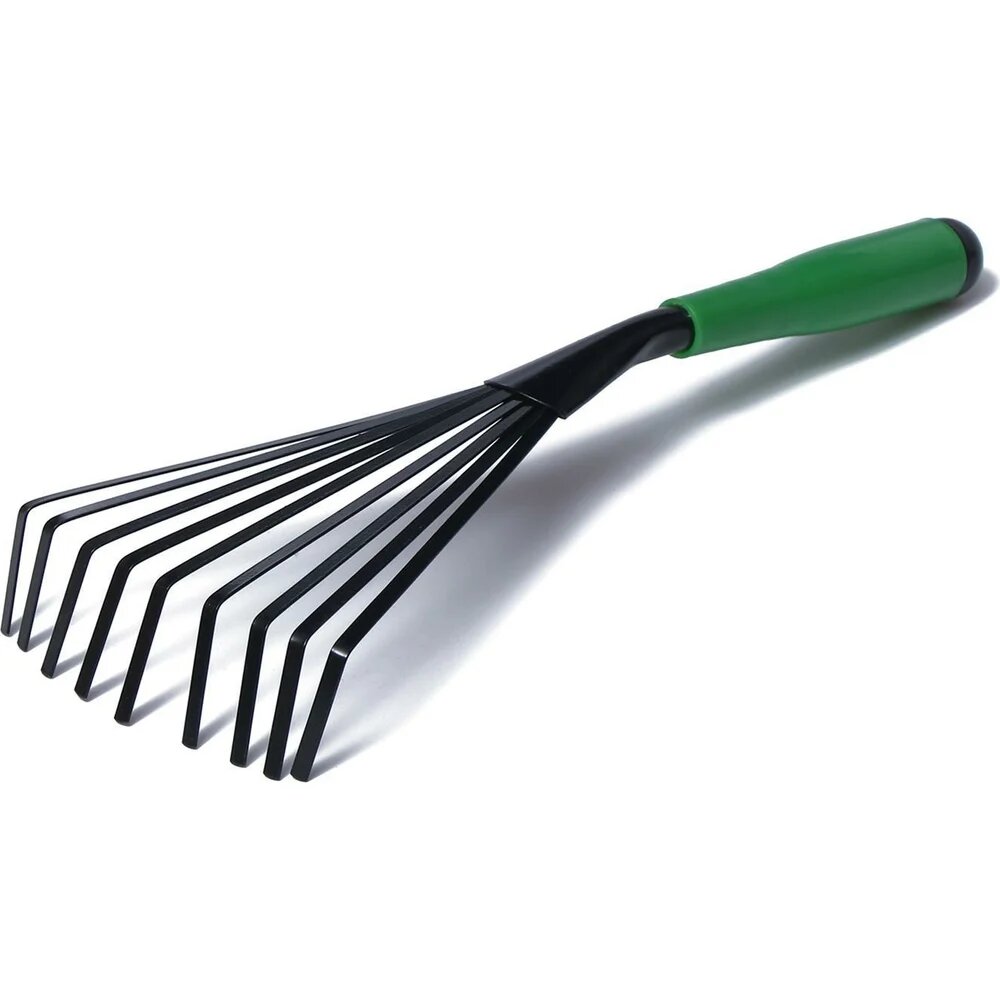 Greengo Грабли веерные 43 см рукоять пластик зеленая 150708