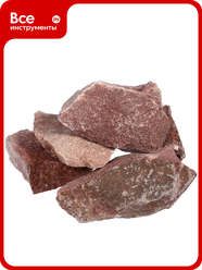 Камень Банные Штучки кварцит малиновый, колотый, в коробке по 20 кг, 03715