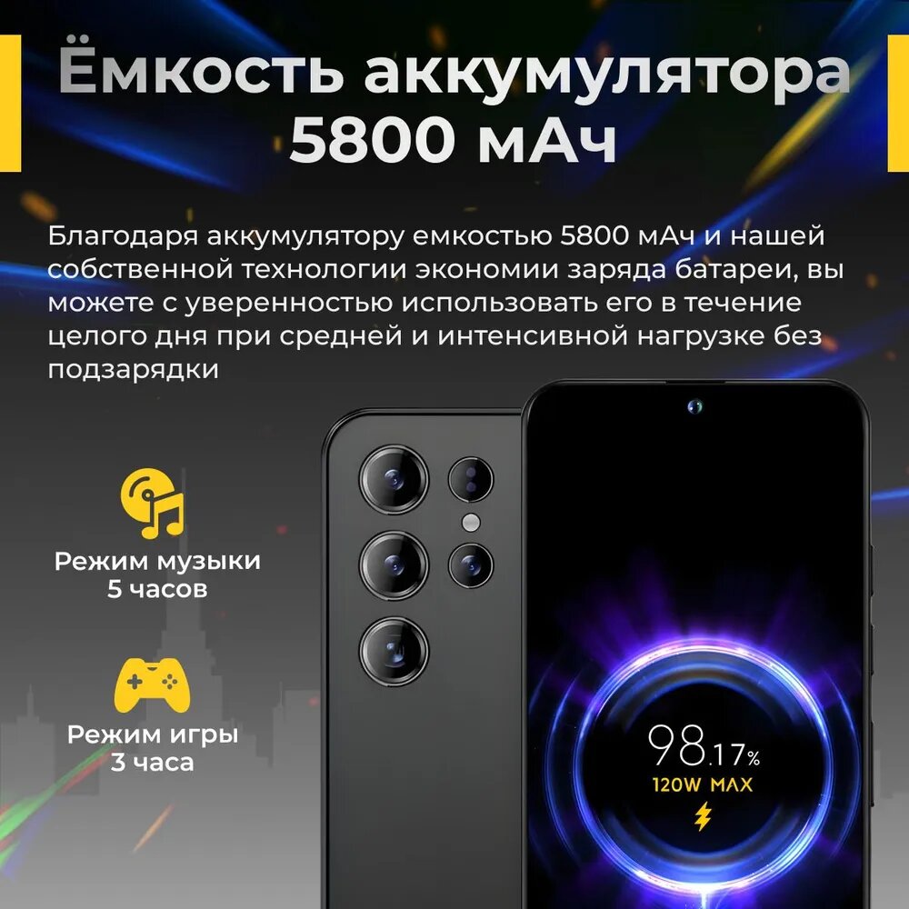 Смартфон woo x500Pro 6/128 ГБ, Samsung S24 ultra стиль, 5800 Mah — фото 1