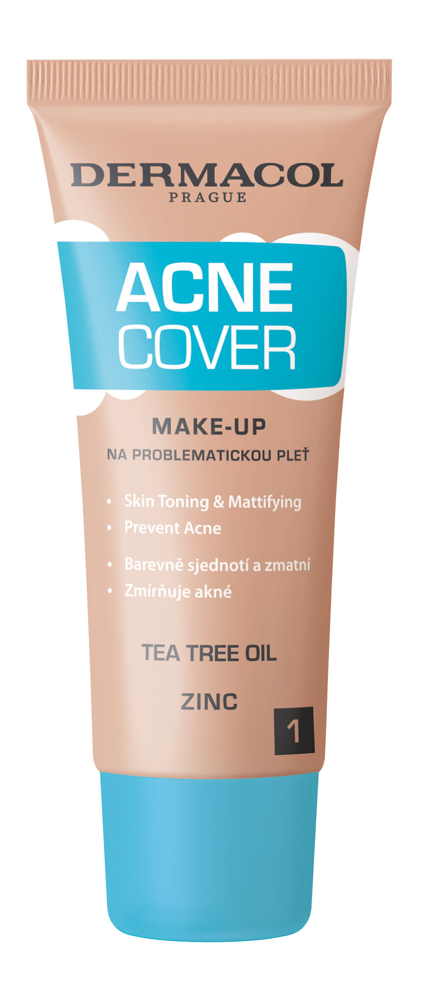 Тональный крем Dermacol Acnecover, для проблемной кожи №1, 30мл — фото 1