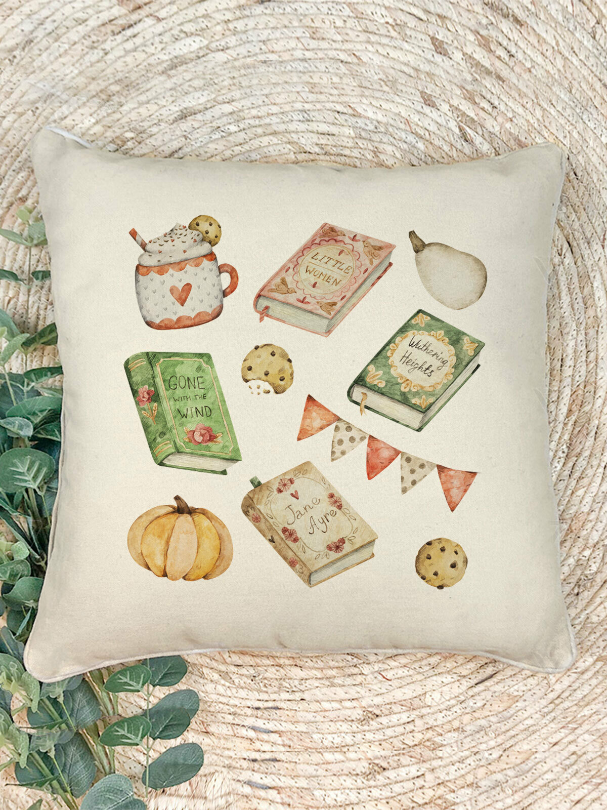 Наволочка для декоративной подушки Gerasim "Книги для девушки", 41х41 см, эко-ткань хлопок/полиэфир, Хэллоуин, Halloween