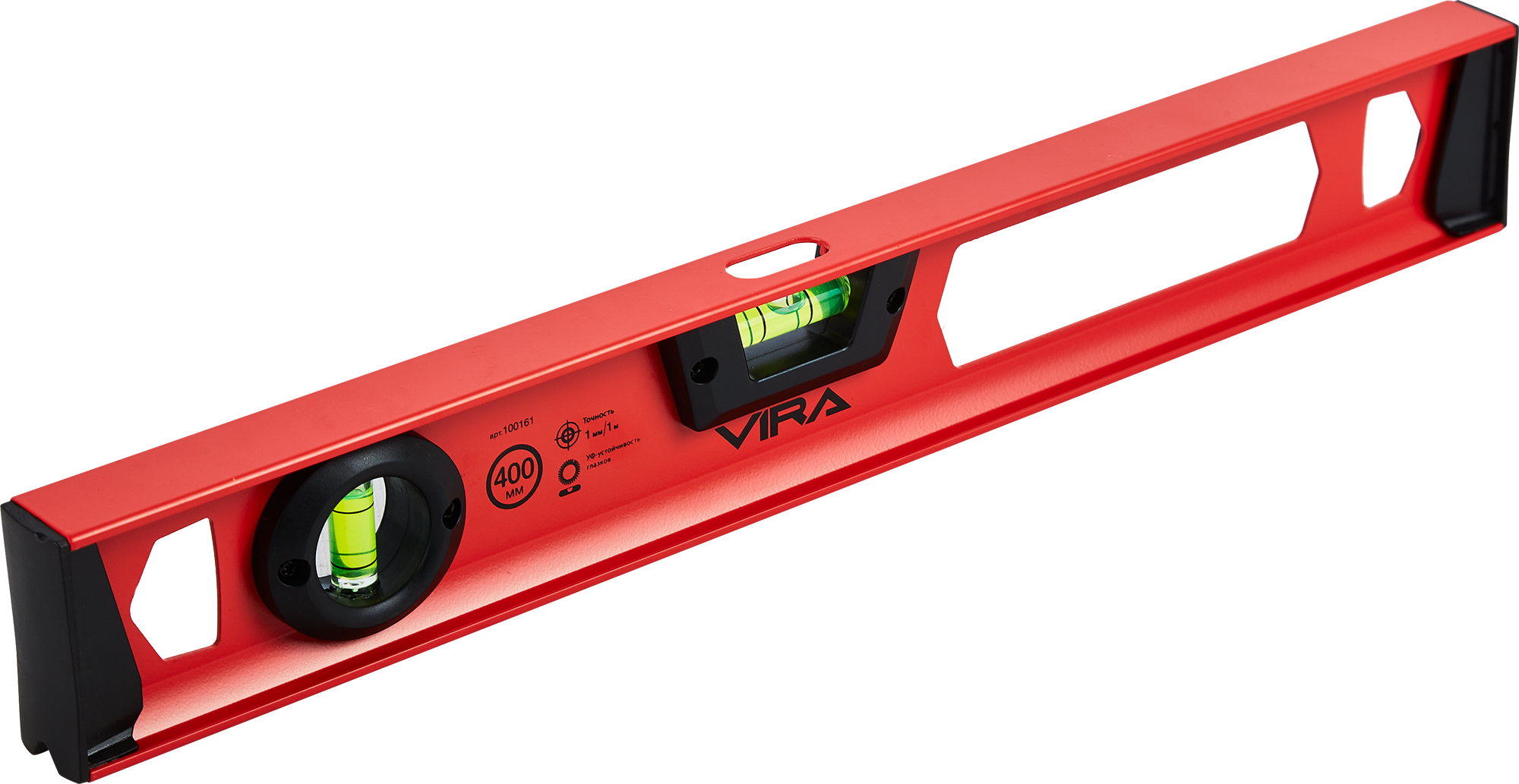 Уровень пузырьковый строительный двутавровый Vira 100161 2 глазка 400 мм