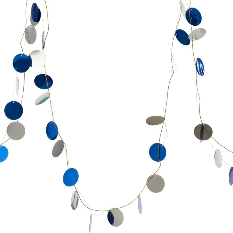 Гирлянда новогодняя Сине-серебряные кружочки из ПВХ / 200x3x3см 87156 Magic Time 1447347