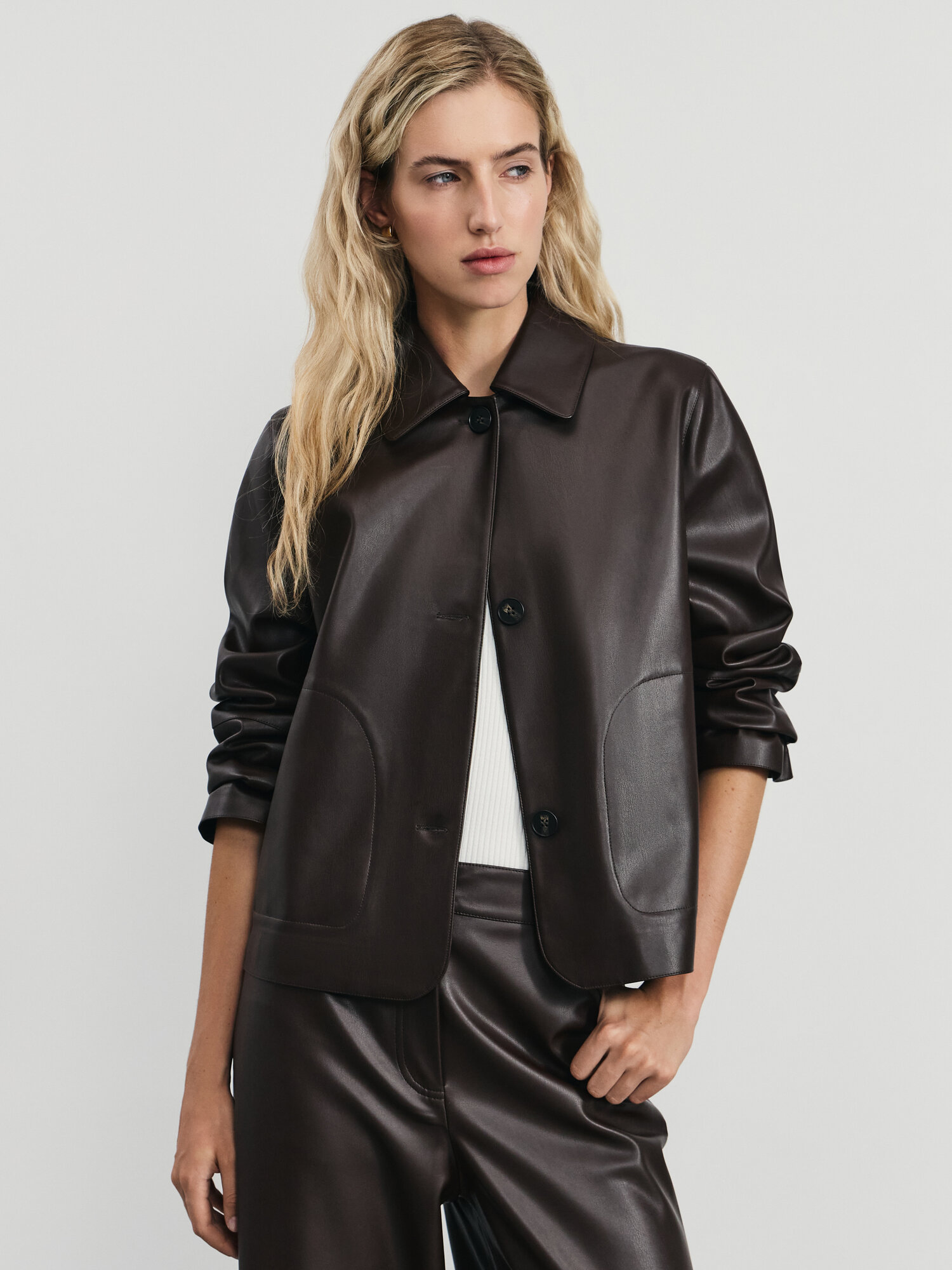 Пиджак Zarina, размер S (RU 44), темно-коричневый