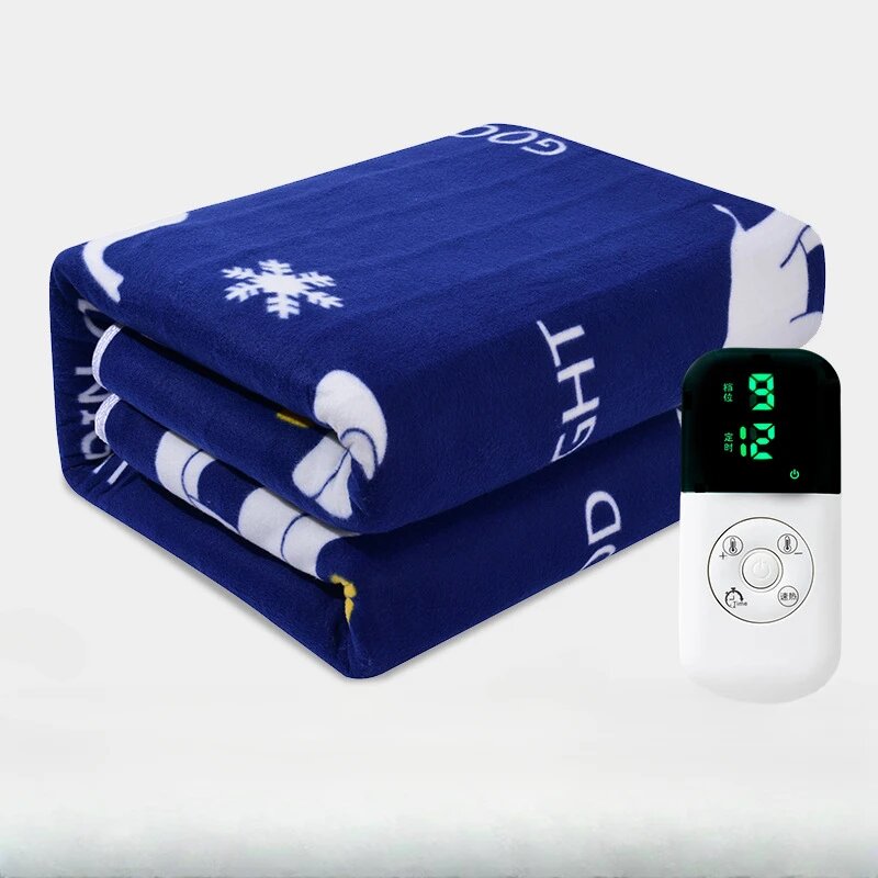 QiufengCheng бархатное электрическое одеяло с подогревом 180x120cm Розовый