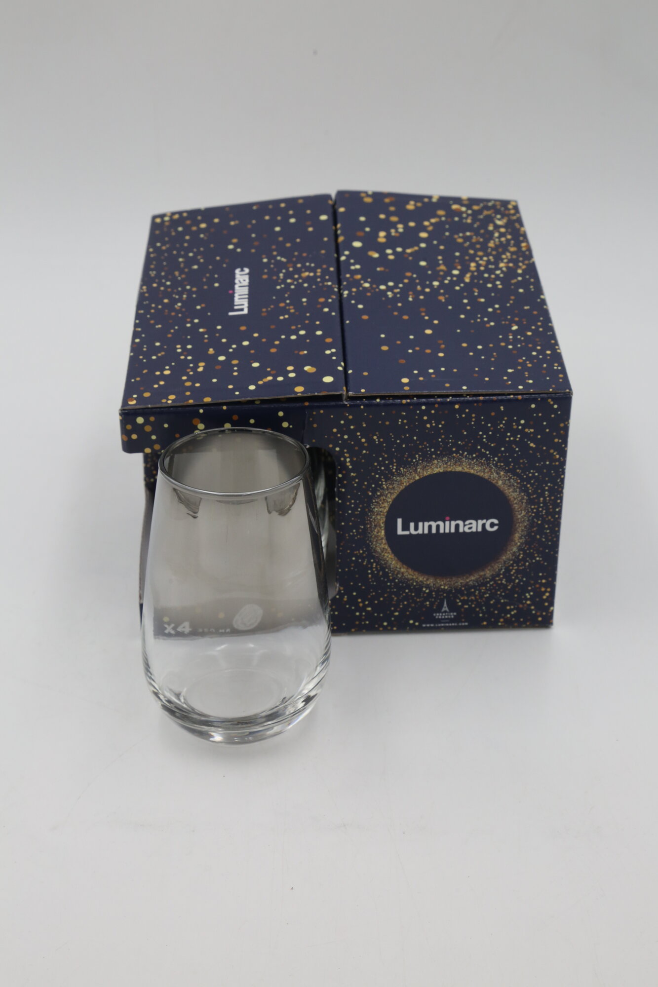 Стакан высокий LUMINARC "серебряная дымка" O0095 350мл 4шт 4х4