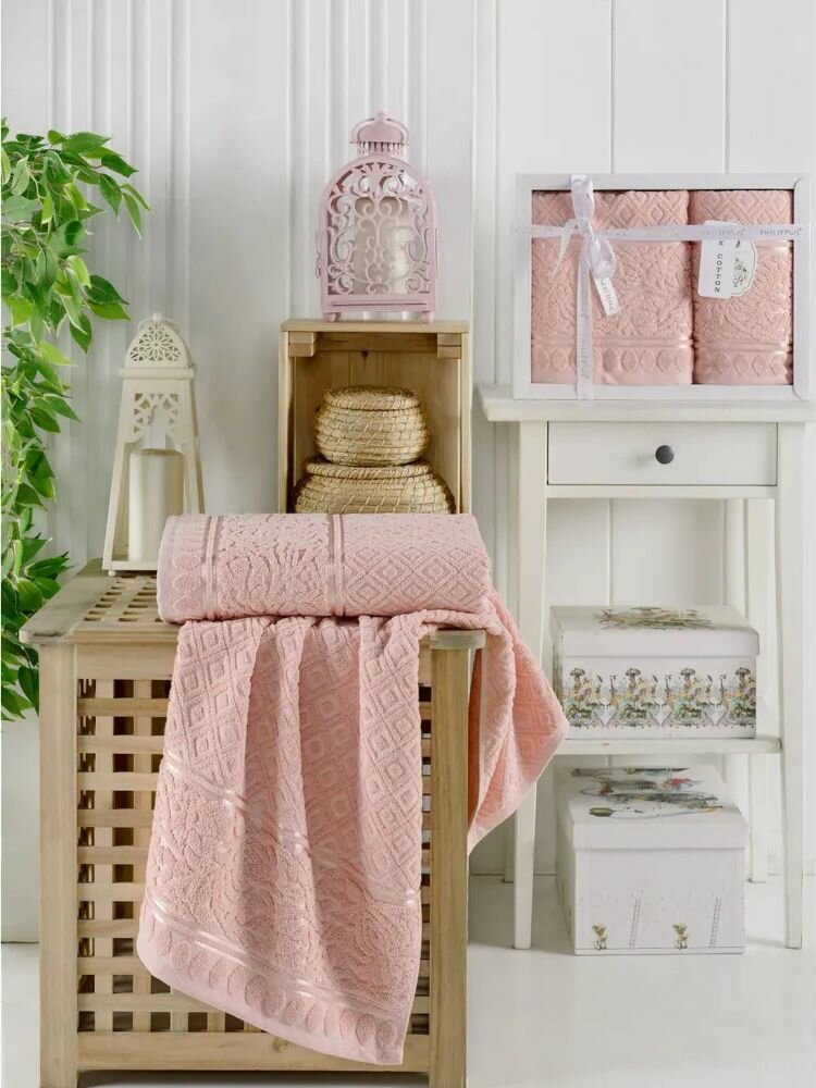 Набор полотенец PHILIPPUS MOTTYA пудра 2 предмета — фото 1