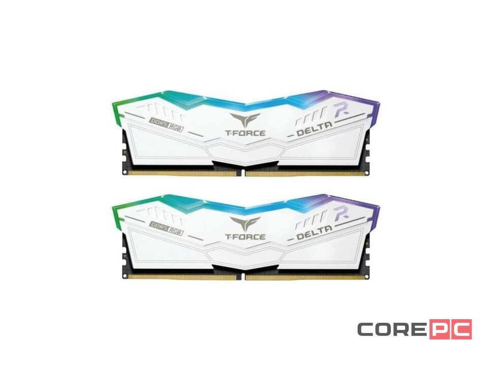 Оперативная память 32 Gb 6000 MHz Team Group T-FORCE DELTA RGB White (FF4D532G6000HC38ADC01)