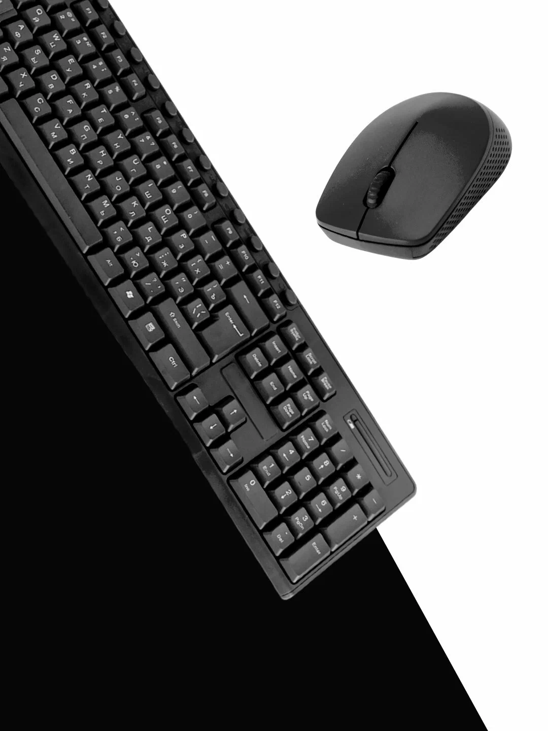 Беспроводной комплект клавиатуры и мыши Savdo "Black", 2.4ГГц, USB, черный — фото 1