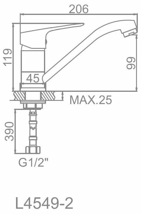 Смеситель LEDEME L4549-2 для кухни — фото 1