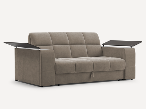 Изображение товара Диван-кровать Флай, аккордеон, ортопедическое основание на НПБ, подлокотники короб+короб, 160*200, съемный чехол, велюр.