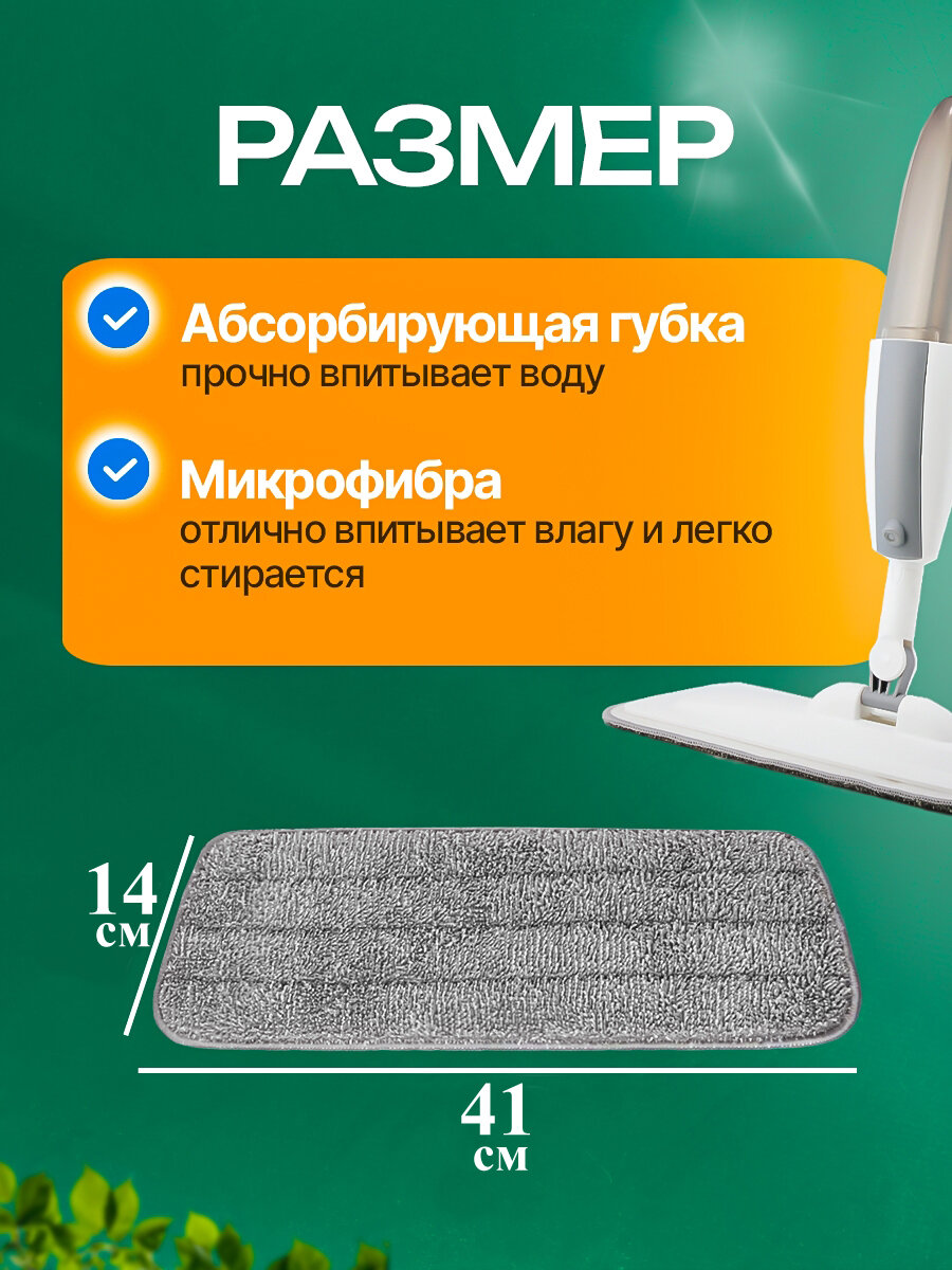 Насадки для швабры c распылителем Spray Light 41х14 см, 2 шт. — фото 1