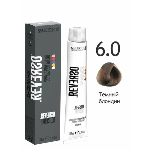 фото Selective professional краска reverso без аммиака superfood 6,0 темный блондин, 100 мл