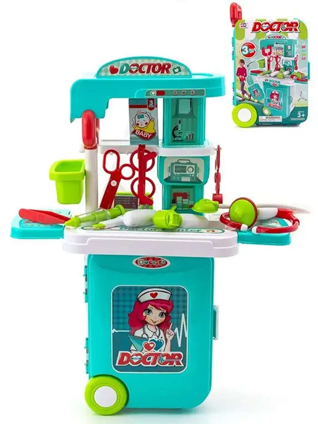 Чемодан набор доктора для детей, Набор доктора в чемодане для детей.