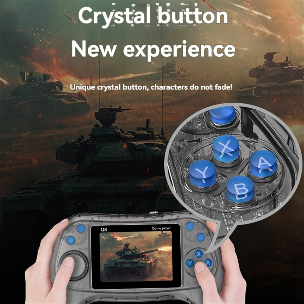 Портативная игровая консоль Q8 с экраном 3,0 дюйма, 800 классических игр в 1, поддержка 2 игроков, подключение к телевизору для детей