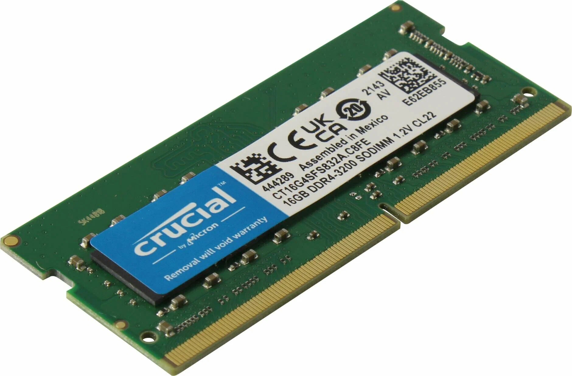 Crucial 16gb ddr4-3200 sodimm ct16g4sfd832a — купить по низкой