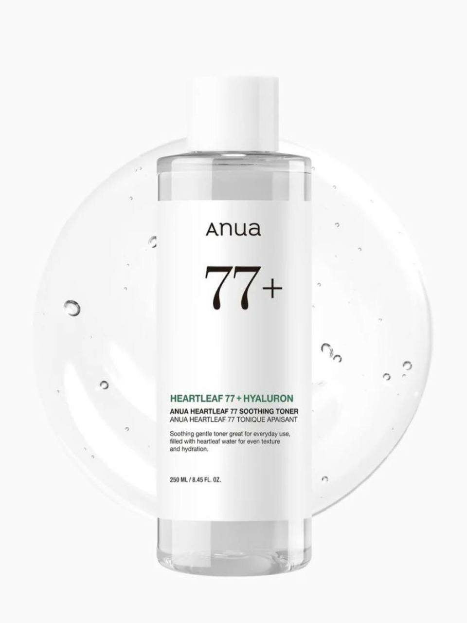 Успокаивающий тонер Anua Heartleaf 77+ Hyaluron с экстрактом хауттюйнии для увлажнения, 250 мл
