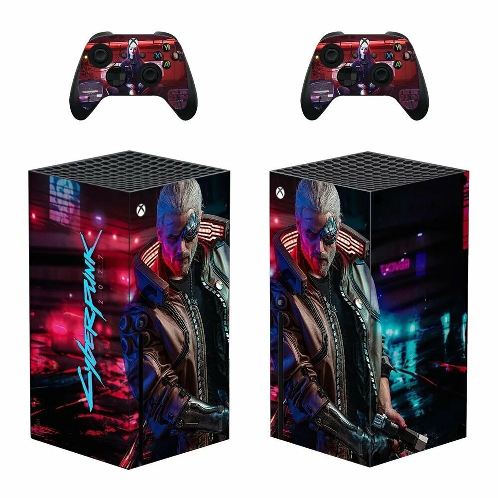 Набор наклеек Xbox серии X Cyberpunk 2077 Виниловые защитные наклейки для консолей